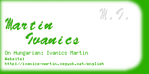 martin ivanics business card